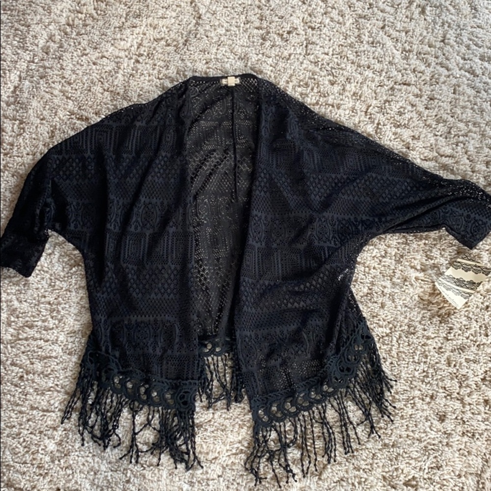 Black lace coverup